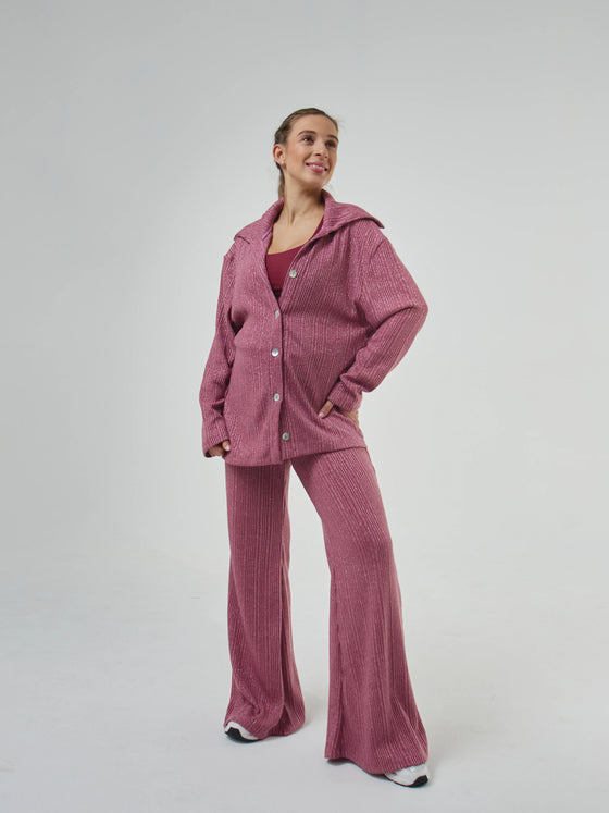 Conjunto Loungewear Vínculo V2 Rosa com Brilho – Exhale