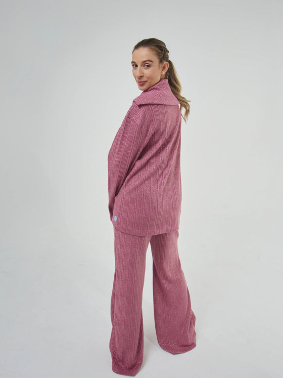 Conjunto Loungewear Vínculo V2 Rosa com Brilho – Exhale