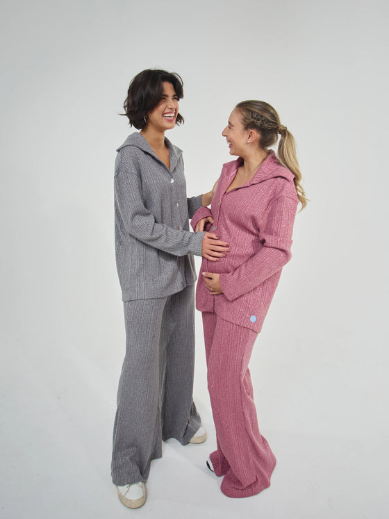 Conjunto Loungewear Vínculo V1 Cinzento com Brilho – Exhale