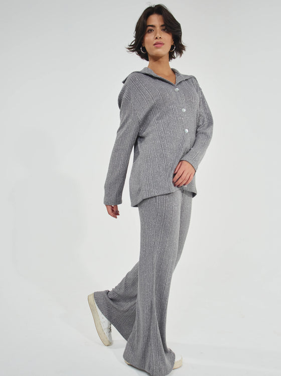 Conjunto Loungewear Vínculo V1 Cinzento com Brilho – Exhale