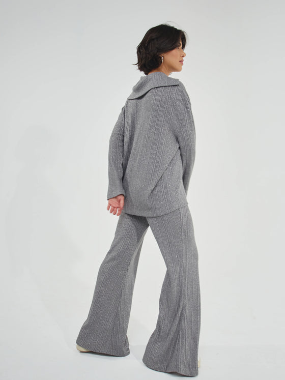 Conjunto Loungewear Vínculo V1 Cinzento com Brilho – Exhale