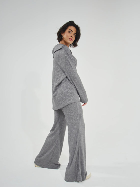 Conjunto Loungewear Vínculo V1 Cinzento com Brilho – Exhale