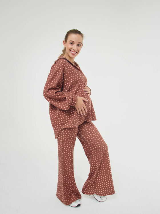 Conjunto Loungewear Horizonte V1 Bordeaux e Rosa – Exhale