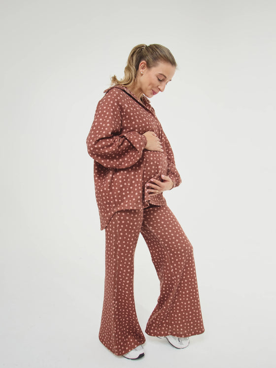 Camisola Loungewear Horizonte V1 Bordeaux e Rosa