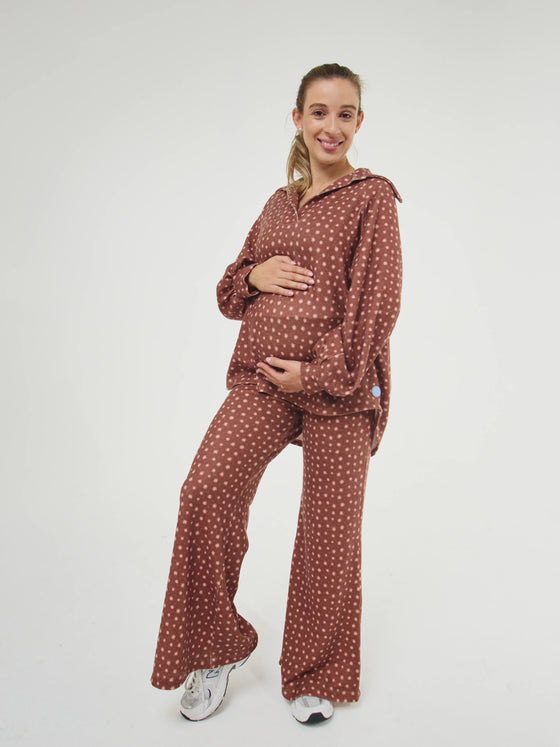 Conjunto Loungewear Horizonte V1 Bordeaux e Rosa – Exhale